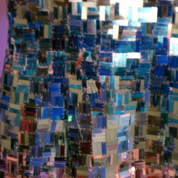 Blue Sequin Prom Dress Size 0 - Picture 4 of 5